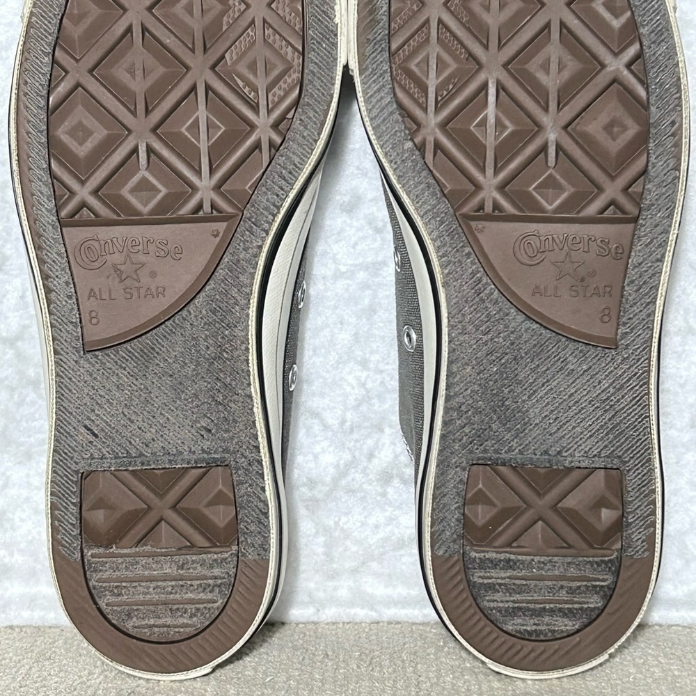 Converse Unisex Grey Chuck Taylor All Stars Classic Sneakers Shoes SZ M 8 W 10 - Picture 10 of 13